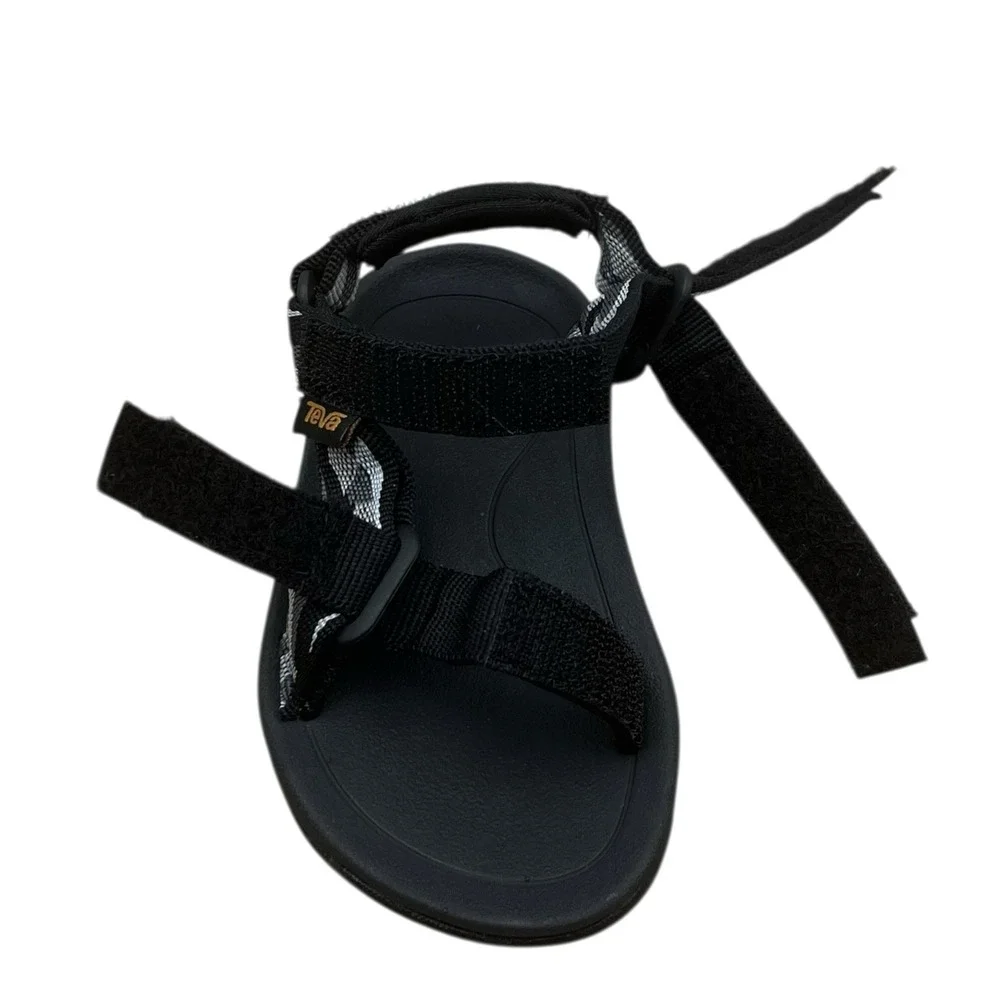 Teva Baby Toddler Boys Adjustable Sport Sandals Size 5 Black Gray Open Toe